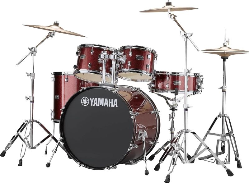 Photo 1 of  parts only Yamaha Rydeen 5pc Shell Pack with 22" Bass Drum, Burgundy Glitter
