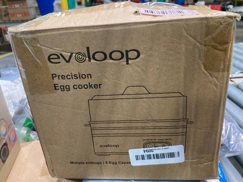 Photo 2 of Evoloop Rapid Egg Cooker Electric 6 Eggs Capacity, Soft, Medium, Hard Boiled, Poacher, Omelet Maker Egg Poacher With Auto Shut-Off, BPA Free