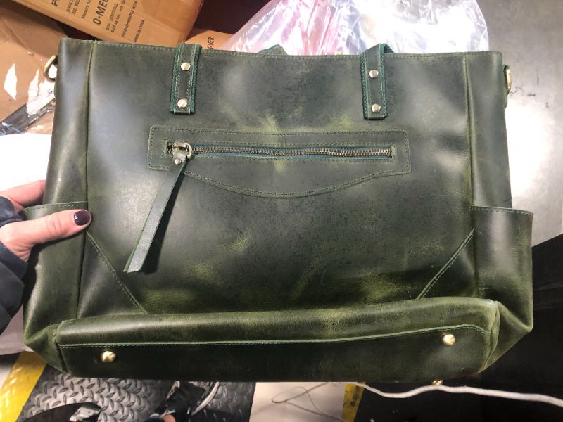 Photo 1 of ***USED***S-ZONE Genuine Leather Tote Bag for Women Large Shoulder Purses Work Handbags with Crossbody Strap Vintage