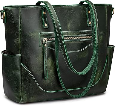 Photo 1 of ***USED***S-ZONE Genuine Leather Tote Bag for Women Large Shoulder Purses Work Handbags with Crossbody Strap Vintage