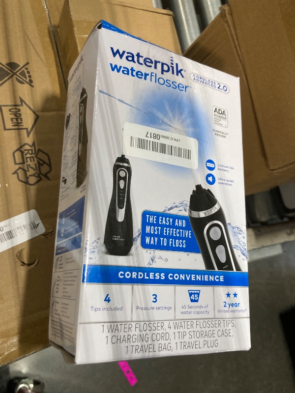 Photo 2 of **** NEEDS TO BE CLEANED**** Waterpik Cordless Advanced 2.0 Water Flosser For Teeth, Gums, Braces, Dental Care With Travel Bag and 4 Tips, ADA Accepted, Rechargeable, Portable, and Waterproof, Black WP-582, Packaging May Vary