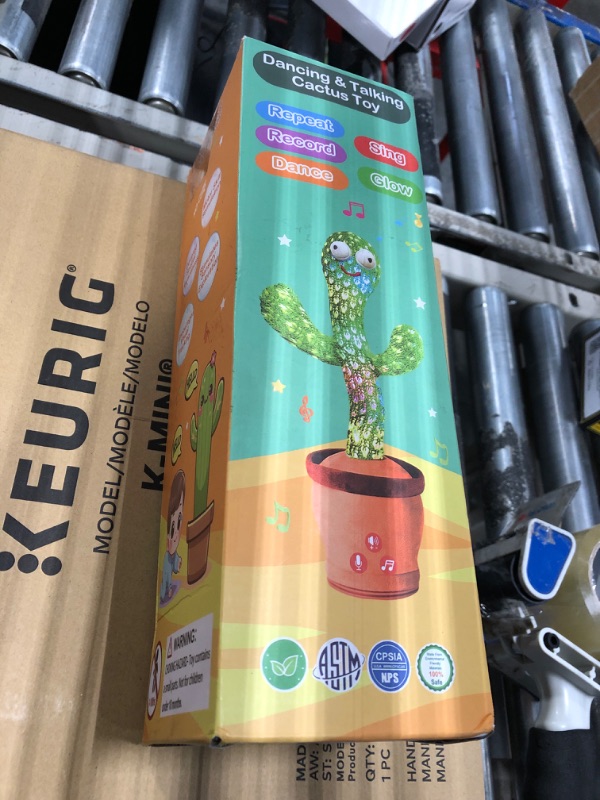 View 2 of Dancing Talking Cactus Toy (Adjustable Volume) for Baby Toddler Boys Girls Gifts, Singing Cactus Mimicking Toy Recording Repeating What You Say Cactus Baby Toy (Non-rechargeable&Volume Adjustable)