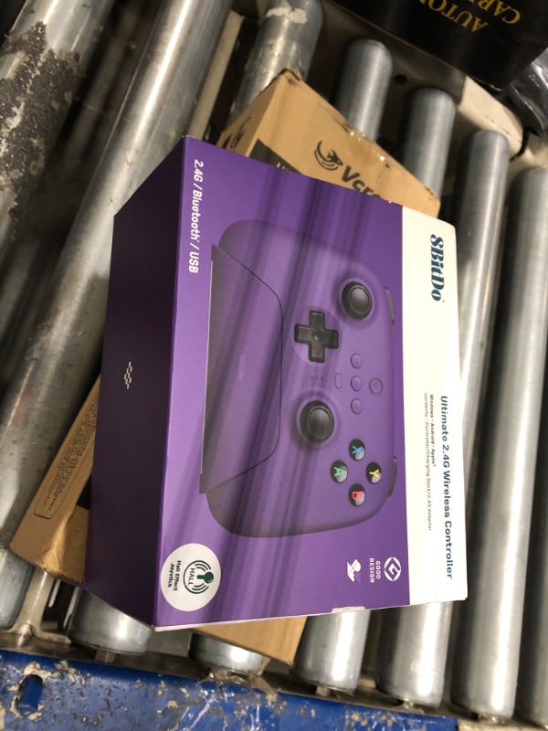 Photo 2 of 8Bitdo Ultimate 2.4g Wireless Controller with Charging Dock, Hall Effect Joystick Update, Pro Gamepad with Back Buttons & Turbo Function for PC, Android, Steam Deck & Apple (Purple)