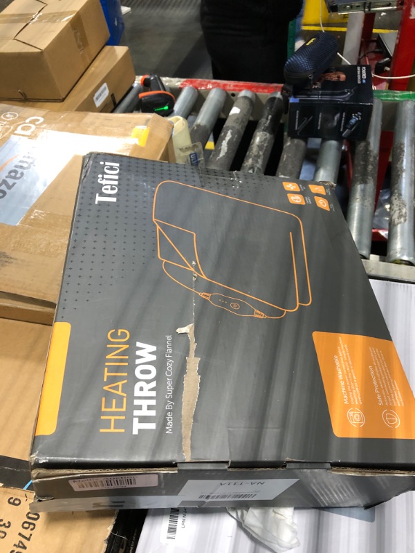 Photo 1 of Tefici Electric Heated Blanket Throw, Super Cozy Soft 2-Layer Flannel 50" x 60" Heated Throw with 3 Heating Levels & 4 Hours Auto Off, Machine Washable, ETL&FCC Certified, Home Office Use,Camel