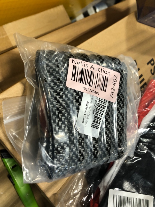 Photo 1 of Moioee Car Rear Bumper Protector Guard, Carbon Fiber Anti-Scratch Trunk Door Sill Protection Strip, Self-Adhesive Vehicle Rear Bumper Door Entry Trim Cover, Universal for Pickup SUV Trunk (40.94")