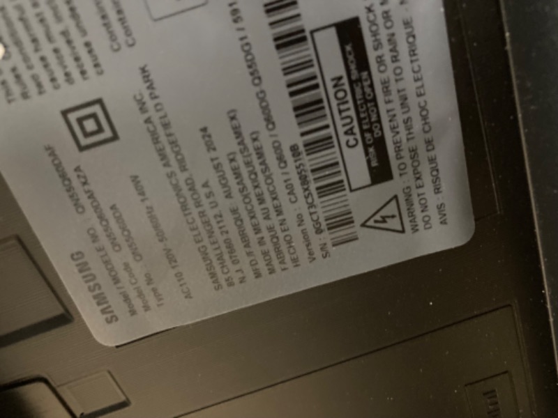Photo 1 of SAMSUNG 55-Inch Class QLED 4K Q60D Series Quantum HDR Smart TV w/Object Tracking Sound Lite, Motion Xcelerator, Slim Design, Gaming Hub, Alexa Built-in (QN55Q60D, 2024 Model)