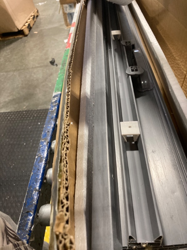 Photo 1 of DIYHD 48X80in Interior Folding PVC Accordion Door,Grey,Include Door and Mounting Hardware,Handle,Latch,Folded Width 5-7/8"