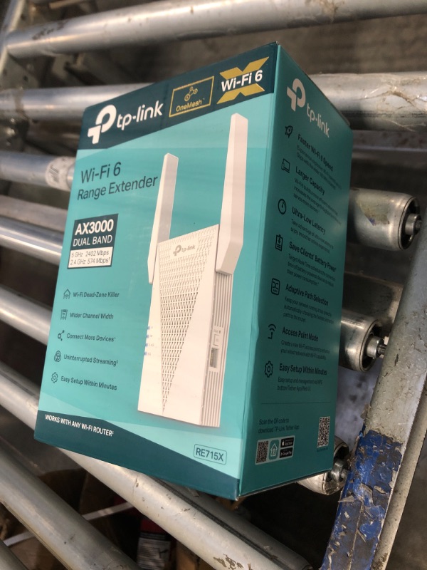 Photo 1 of TP-Link AX3000 WiFi 6 Range Extender, PCMag Editor's Choice, Dual Band WiFi Repeater Signal Booster with Gigabit Ethernet Port, Access Point, APP Setup, OneMesh Compatible (RE715X)