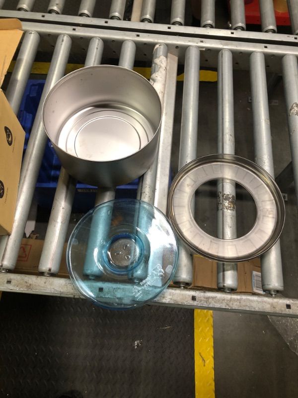 Photo 1 of ***inner blue plate need water for floating function, please check online video see item function*** Spill Proof Dog Water Bowl, Food-Grade Stainless Steel Dog Bowl, 3L/100oz Large Capacity, No Splash Water Bowl with Non-Slip Base, Slobber Stopper Water B