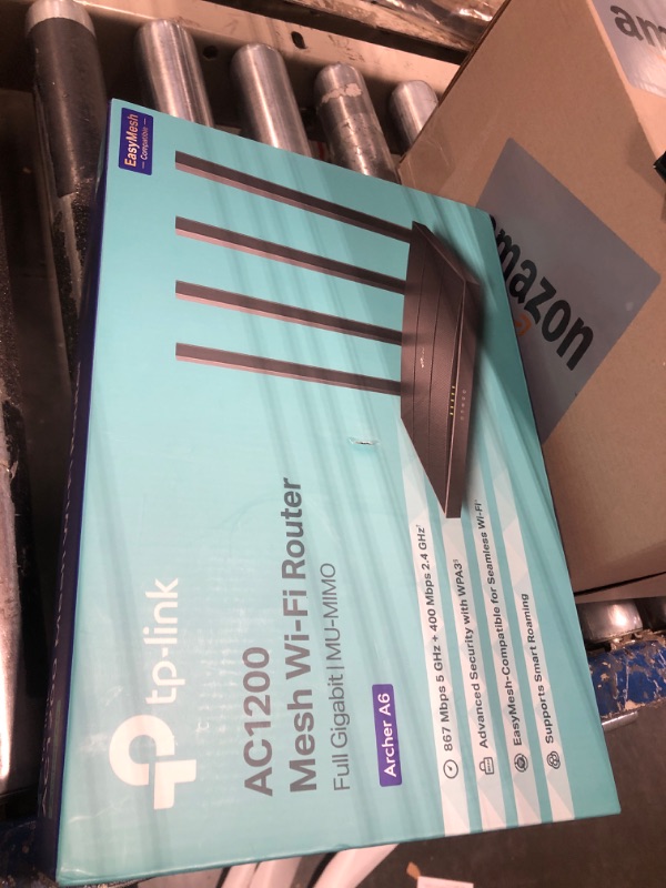 Photo 1 of TP-Link AC1200 Gigabit WiFi Router (Archer A6) - Dual Band MU-MIMO Wireless Internet Router, 4 x Antennas, OneMesh and AP mode, Long Range Coverage