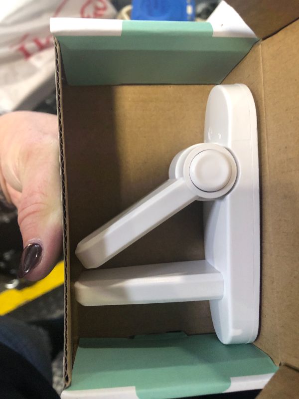 Photo 3 of ***USED***Door Lever Lock (1 Pack) Prevents Toddlers from Opening Doors. 3.25" L * 1.5" W * 4.5" H Easy One Hand Operation for Adults. Durable ABS with 3M Adhesive Backing. Simple Install, No Tools Needed.