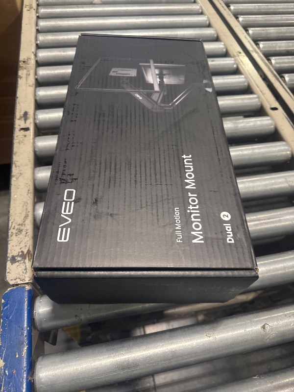 Photo 1 of EVEO Premium Dual Monitor Mount 14"-32” Dual Monitor Arm VESA Bracket Adjustable Height Gas Spring Dual Monitor Stand, Screen Full Motion Dual Monitor Arm-Computer Monitor Stand for 2 Screens - Black