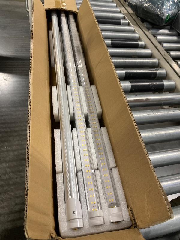Photo 1 of ELEKICO 8FT LED Bulbs, Super Bright 72W 9000lm 5000K, T8 T10 T12 LED Tube Lights, FA8 Single Pin T8 LED Lights, Clear Cover, 8 Foot LED Bulbs to Replace Fluorescent Light Bulbs (Pack of 6)