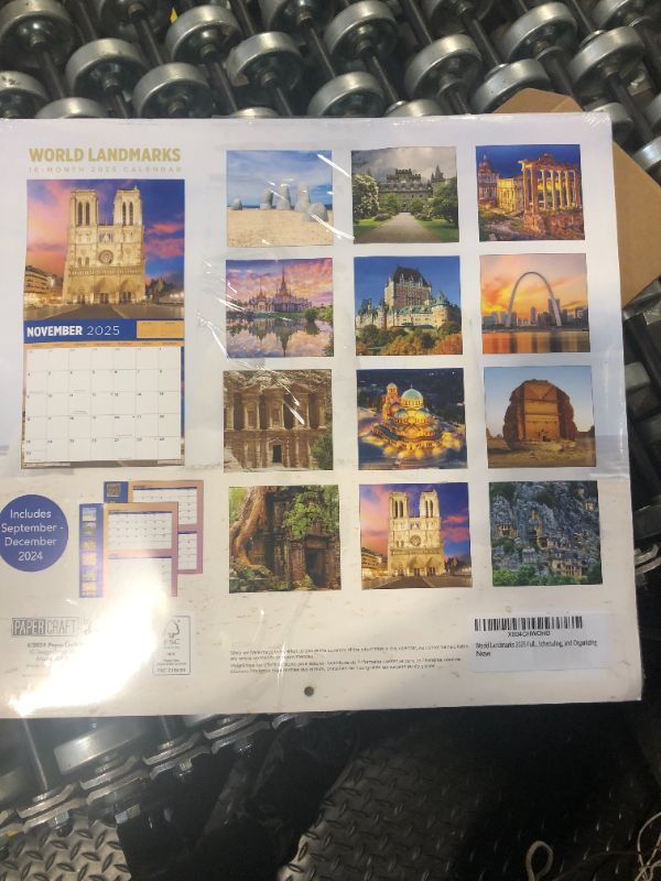 Photo 1 of **TWO PACK** World Landmarks 2025 Full Size Wall Calendar for Planning, Scheduling, and Organizing