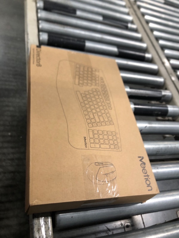 Photo 1 of MEETION 2024 Upgrade Ergonomic Keyboard and Mouse, Multi-Device Bluetooth Keyboard and Mouse, 3 DPI Adjustable Full-Sized Cordless Keyboard and Mouse, for PC/Computer/Laptop/Window, Black