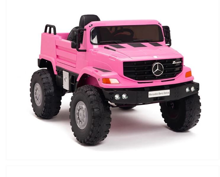 Photo 1 of 12V Mercedes-Benz Zetros Kids Electric Ride On Truck with Remote Control - Pink
