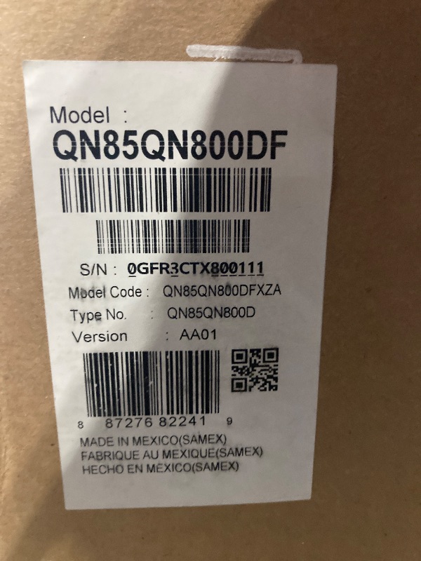 Photo 1 of SAMSUNG 85-Inch Class QLED 8K QN800D Series Neo Quantum HDR Smart TV w/Dolby Atmos, Object Tracking Sound+, AI Motion Enhancer, Real Depth Enhancer Pro, Alexa Built-in (QN85QN800D, 2024 Model) ***TRUCK NEEDED***
