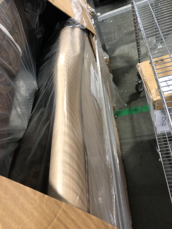 Photo 1 of 1 LOVESEAT / 1 SOFA  - Roundhill Furniture San Marino 2-Tone Fabric Loveseat Love Seats, Chocolate / Roundhill Furniture San Marino Sofas, Chocolate (2 COUCHES) ***TRUCK NEEDED***
