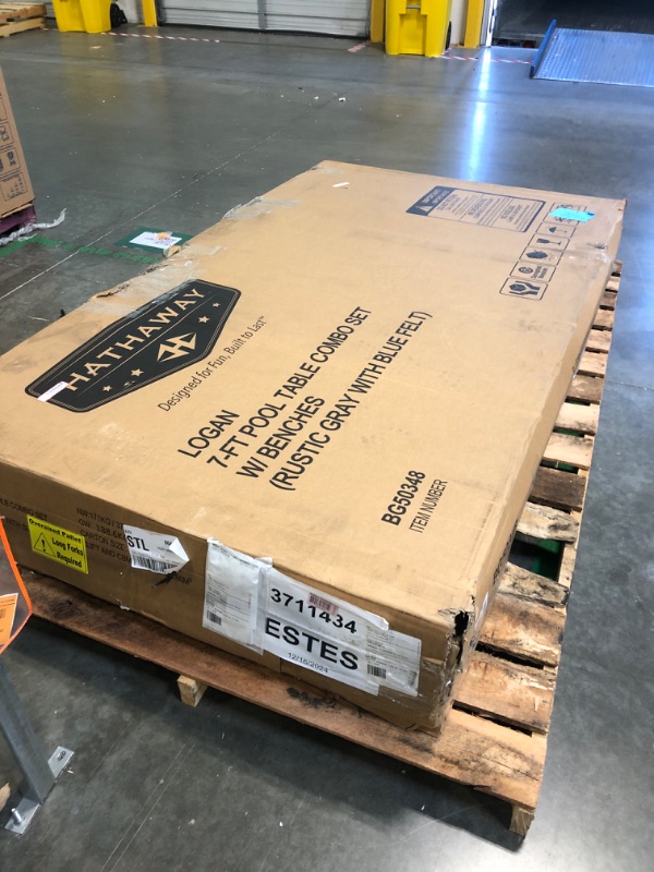 Photo 1 of Logan 7-ft Pool Table Combo Set with Benches