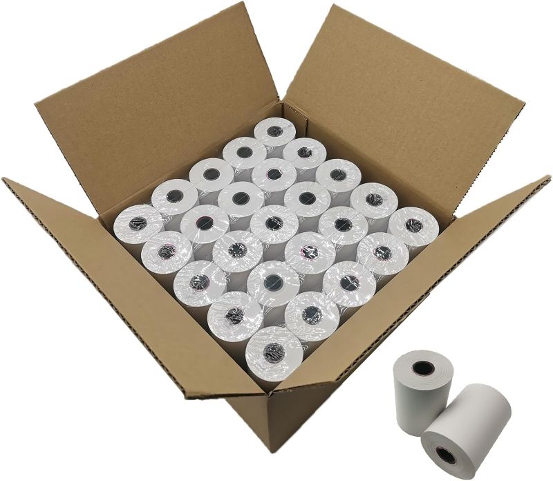 Photo 1 of (50 Rolls) 2 1/4 x 50 Thermal Paper Rolls, BPA Free Thermal Receipt Paper Rolls, 2.25 inch Width and 50 ft Longth Per Thermal Paper Receipt Roll