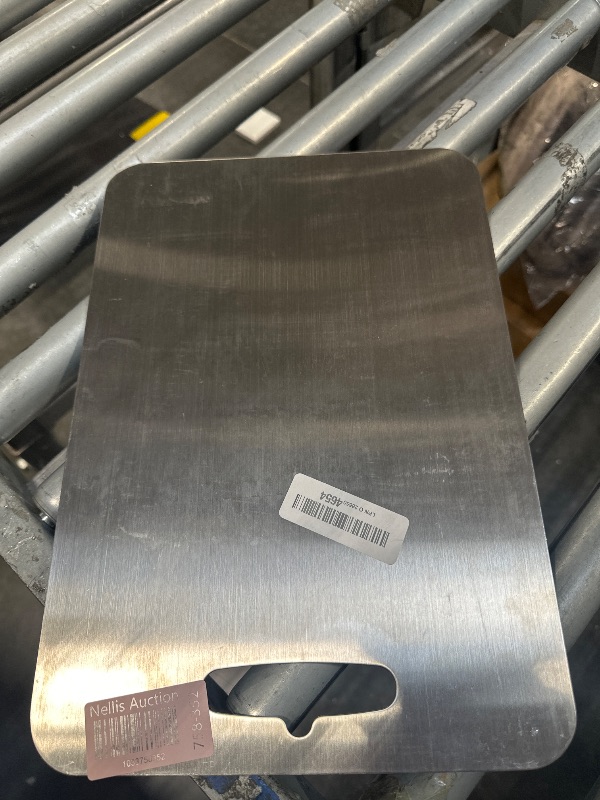 Photo 1 of New Titanium Cutting Board - 100% Pure Titanium Cutting Boards For Kitche, 1 Pack Double-sided food-grade Titanium Cutting Board For Cutting Meats, Fruits And Vegetables. (11.4x8in)