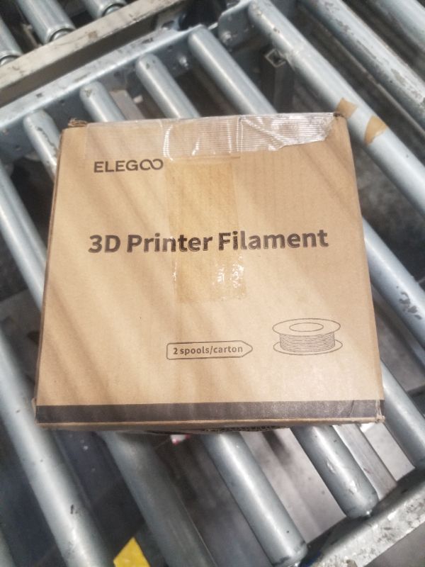 Photo 2 of ***MISSING ONE SPOOL***
ELEGOO Rapid PETG Filament 1.75mm Black & Gray 2KG, High Speed 30-600mm/s 3D Printer Filament Dimensional Accuracy +/- 0.02 mm, 1kg Cardboard Spool(2.2lbs) Fits for Most FDM 3D Printers