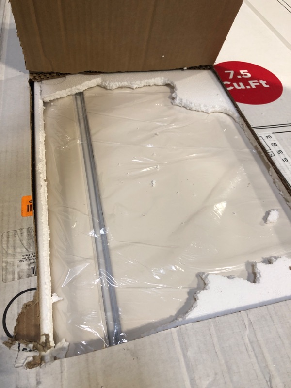 Photo 1 of FRIGIDAIRE EFR756-CREAM EFR756, 2 Door Apartment Size Retro Refrigerator with Top Freezer, Chrome Handles, 7.5 cu ft, Cream