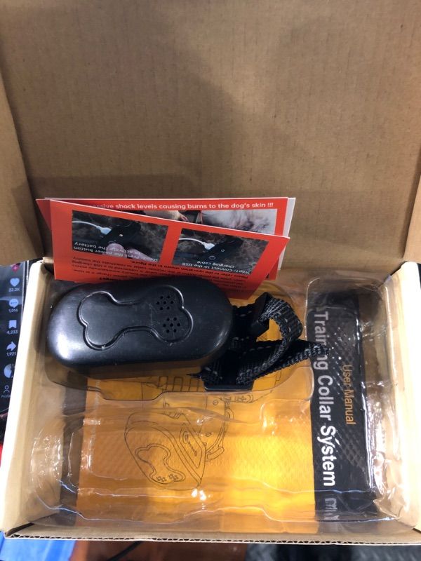 Photo 3 of ***Remote NOT Included*** Slopehill Dog Shock Collar,3300FT Dog Training Collar with Remote,IPX8 Waterproof E-Collar with Beep,Vibration,Shock,Light,Shock Lock Mode,Electric Shock Collar for Small Medium Large Dogs,Orange.