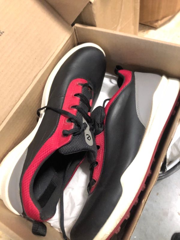 Photo 1 of **USED** ECCO Men's Biom Hybrid BNY Waterproof Golf Shoe, Black/Chili RED, 12-12.5