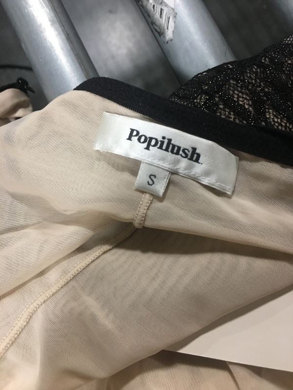 Photo 1 of ***SIZE SMALL*** Popilush Formal Dresses for Women Lace Corset Dress with Built in Shapewear Deev V Neck Midi Cocktail Dress Side Slit Black