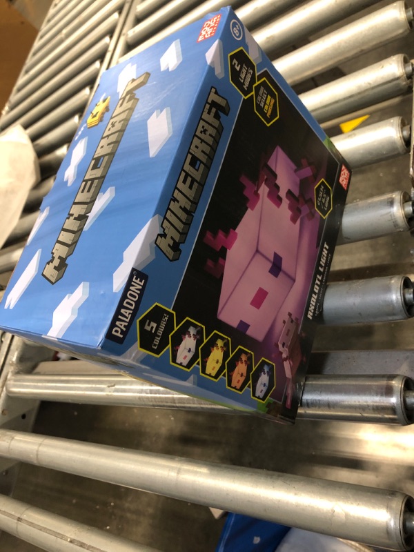 Photo 1 of Paladone Minecraft Axolotl Light, Five Color Modes, Minecraft Lamp to Decorate Your Gaming Desk or Night Stand