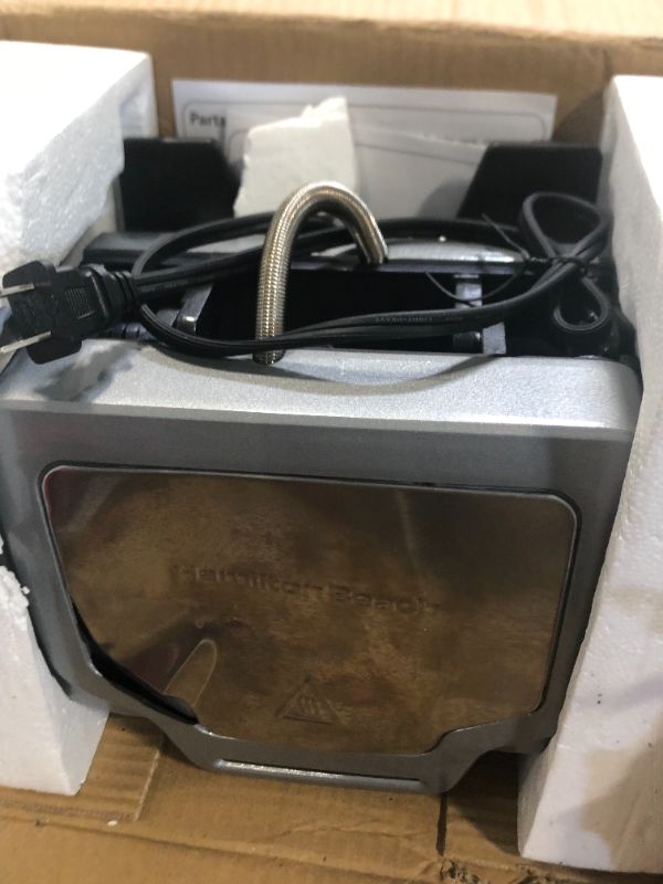 Photo 3 of ***USED***PARTS ONLY***Hamilton Beach Dual Breakfast Sandwich Maker with Timer, Silver (25490A)