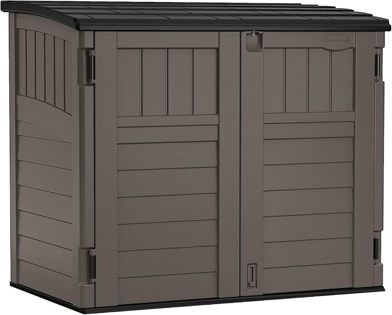 Photo 1 of ****SIMILAR****Suncast 34 Cu. Ft. Horizontal Shed for Outdoor Storage w/Locking System, Stoney/Black