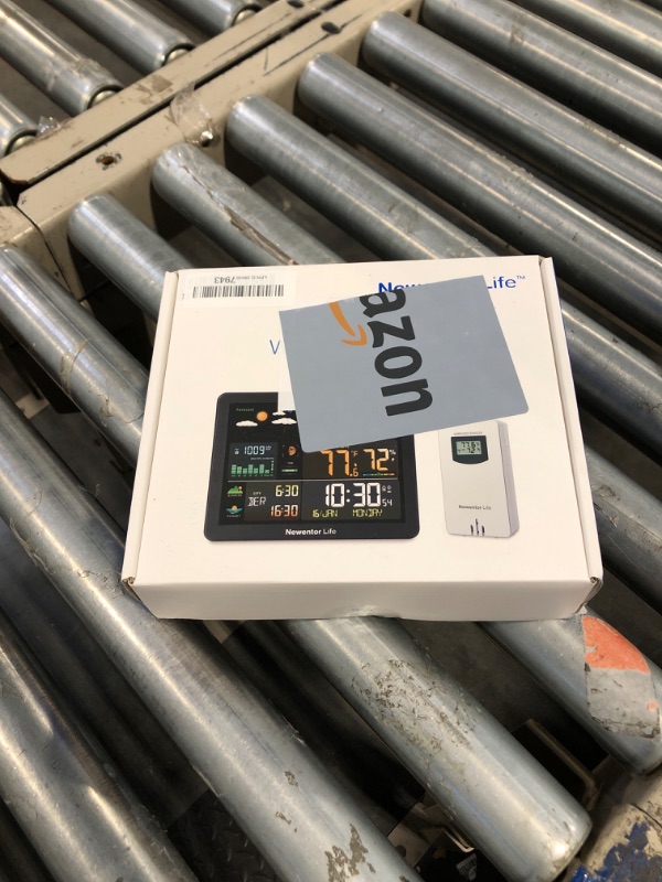 Photo 1 of Weather Station Wireless Indoor Outdoor Thermometer, Atomic Clock with Tide Sunrise Sunset Time, Barometer Phase Black