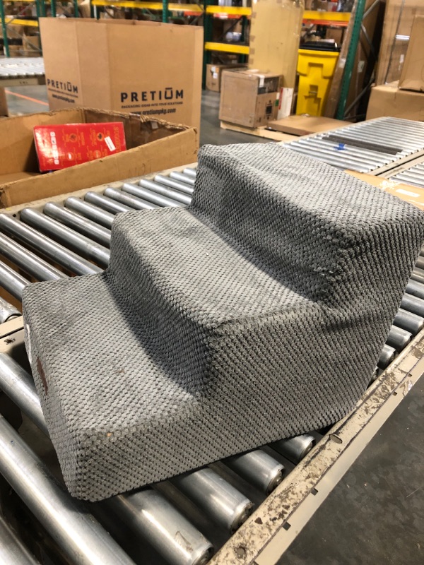 Photo 1 of Dog Steps for Small Dog, 3-Step Dog Stairs for High Beds and Couch, Non-Slip Pet Stairs for Small Dogs and Cats,Dog Bed Stairs, Grey, 3/4/5 Steps