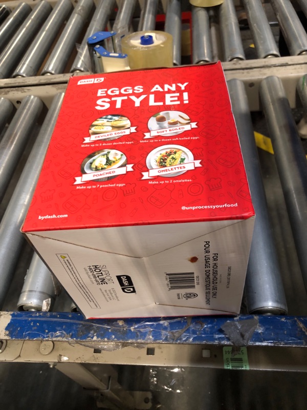 Photo 1 of DASH Deluxe Rapid Egg Cooker for Hard Boiled, Poached, Scrambled Eggs, Omelets, Steamed Vegetables, Dumplings & More, 12 capacity, with Auto Shut Off Feature - Red