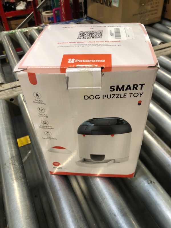 Photo 1 of Potaroma Dog Puzzle Feeder Toy, Interactive IQ Training, Electronic Dog Toys, Automatic Rechargeable Treat Dispenser, Push Remote for Dog Food Dispensing for All Breeds of Dogs, 280ml Capacity