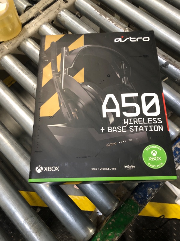 Photo 2 of *FOR PARTS ONLY* ASTRO Gaming A50 Wireless Headset + Base Station Gen 4 - Compatible with Xbox Series X|S, Xbox One, PC, Mac - Black/Gold