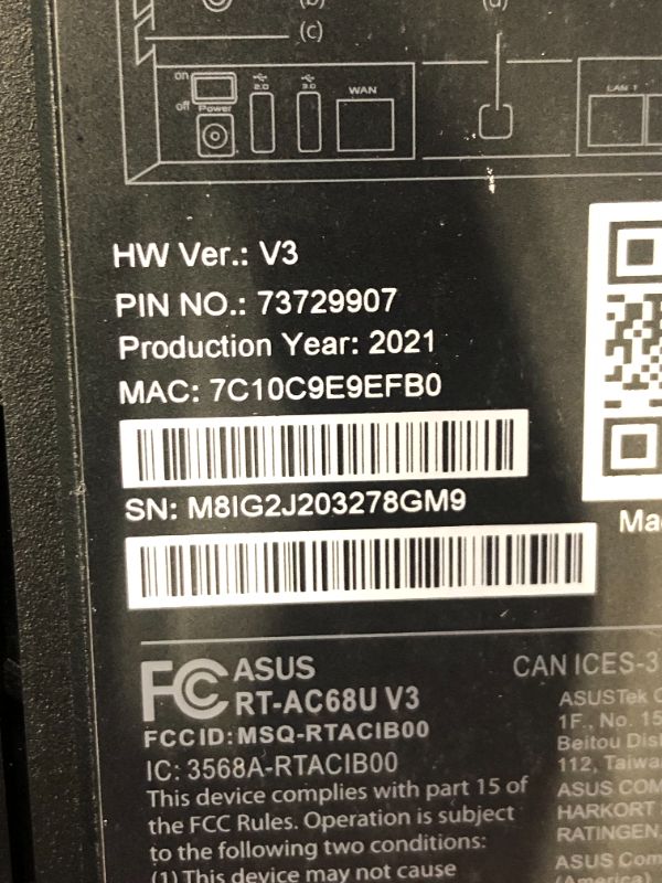 Photo 1 of ***item price is $167.99, unable change the price*** ASUS AC1900 WiFi Router (RT-AC68U) - Dual Band Gigabit Wireless Internet Router, Gaming & Streaming, AiMesh Compatible, Included Lifetime Internet Security, Adaptive QoS, Parental Control
