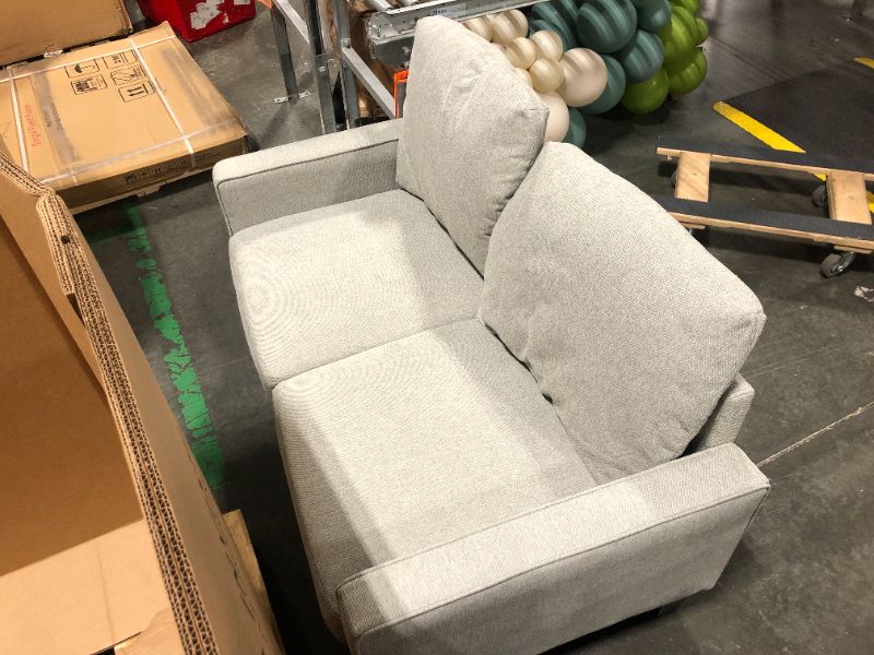 Photo 3 of ***already assembled, back of the seat need tight up with the hook*** Serta Copenhagen Rolled Arm Sofa, Easy Care Polyester, Soft Pillow Back, Pocket Coil Seat Cushions, Removable Covers, Couch for Small Spaces, Living Rooms or Bedrooms, 61" Loveseat, Peb