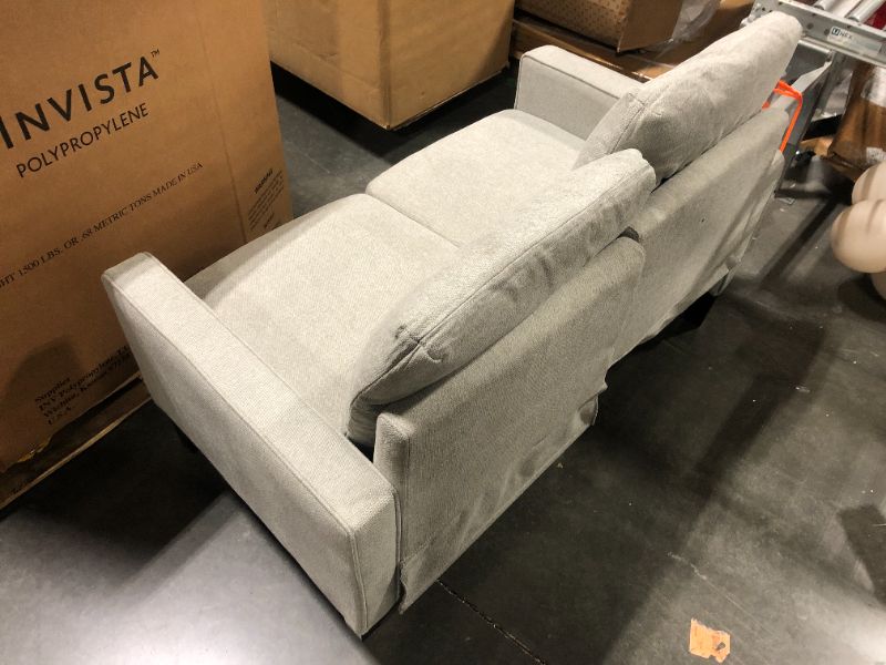 Photo 2 of ***already assembled, back of the seat need tight up with the hook*** Serta Copenhagen Rolled Arm Sofa, Easy Care Polyester, Soft Pillow Back, Pocket Coil Seat Cushions, Removable Covers, Couch for Small Spaces, Living Rooms or Bedrooms, 61" Loveseat, Peb