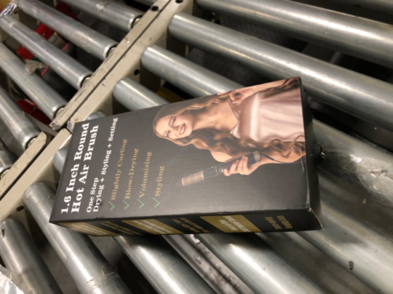 Photo 1 of Round Brush Blow Dryer Brush - 1.6 Inch Ceramic Hair Dryer Brush for Short/Middle Hair, One Step Hair Drying, Volumizing, Straightening and Styling, Negative Ionic, Ceramic Barrel Hot Air Brush