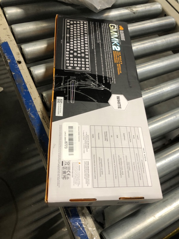 Photo 1 of GLORIOUS Gaming GMMK 2 Full Size (96%) Barebones (Frame Only) - Mechanical Gaming Keyboard Frame, Full Size (96%), Aluminium, Customisable, Per Key RGB, American QWERTY Layout - White
