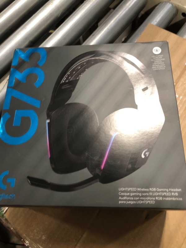 Photo 2 of Logitech G733 Lightspeed Wireless Gaming Headset with Suspension Headband, Lightsync RGB, Blue VO!CE mic technology and PRO-G audio drivers - Black