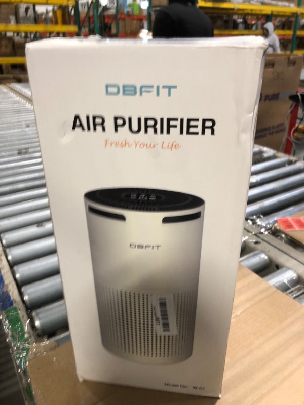 Photo 1 of Air Purifiers for Home Large Room Up to 1500ft² with Aromatherapy, DBFIT H13 HEPA Air Purifier Air Cleaner for Smoke Pollen Dust Pet Hair Dander Odor, Portable Air Purifier with Timer (White)
