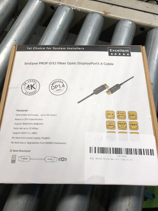 Photo 1 of Fiber Optic Displayport Cable (65ft), 8K Fiber DP1.4 Cable Support HBR3, DSC 1.2, HDR10, 32.4Gbps, 8K@60Hz, 4K@144Hz for Gaming Monitor, Graphics, PC