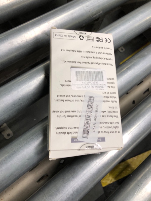 Photo 1 of lychee Rechargeable Pocket Pen Mouse, Left/Right-Handed Wireless Optical Ergonomic Mouse with Stylus Function RGB Backlit Type-C & Micro USB Adapter for PC Laptop Notebook Mac (Grey)