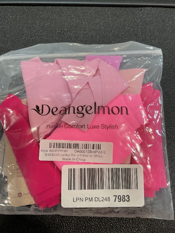 Photo 2 of DEANGELMON Seamless Thongs for Women No Show Thong Underwear Women Comfortable Multiple Pack (6P22,S)