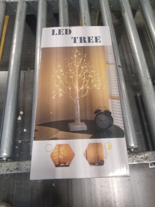 Photo 1 of 2 Pack 144 LED Artificial Tree Lamp with Timer, DIY Birch Tree with LED Lights, Lighted up Tree Lamp USB/Battery Powered, Fairy Light Spirit Tree for Table Home Bedroom Christmas (Warm White)