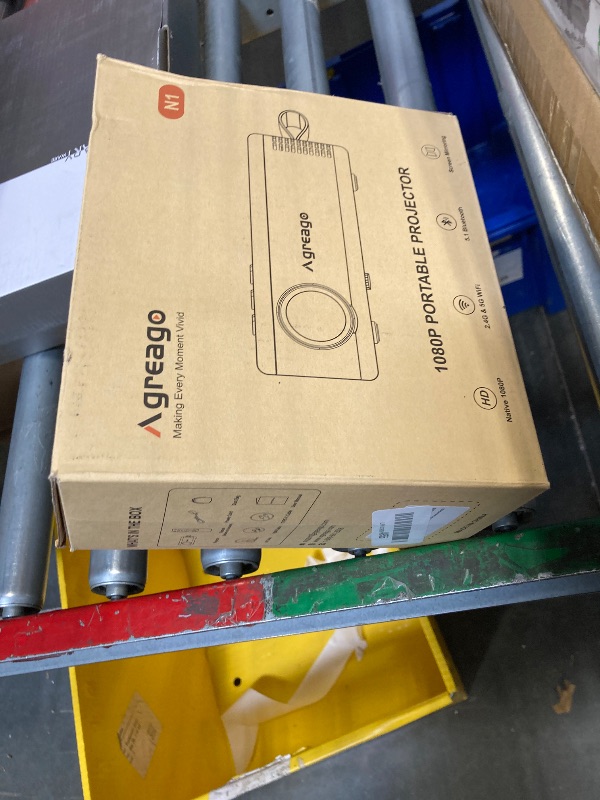 Photo 1 of [Type-C Fast Charging / Foucus & ±15% Keystone] Projector with WiFi and Bluetooth, 15000 Lumens Mini Outdoor 1080P Portable Projector with USB-C Cable 2 Speakers Compatible with TV Stick/HDMI/USB